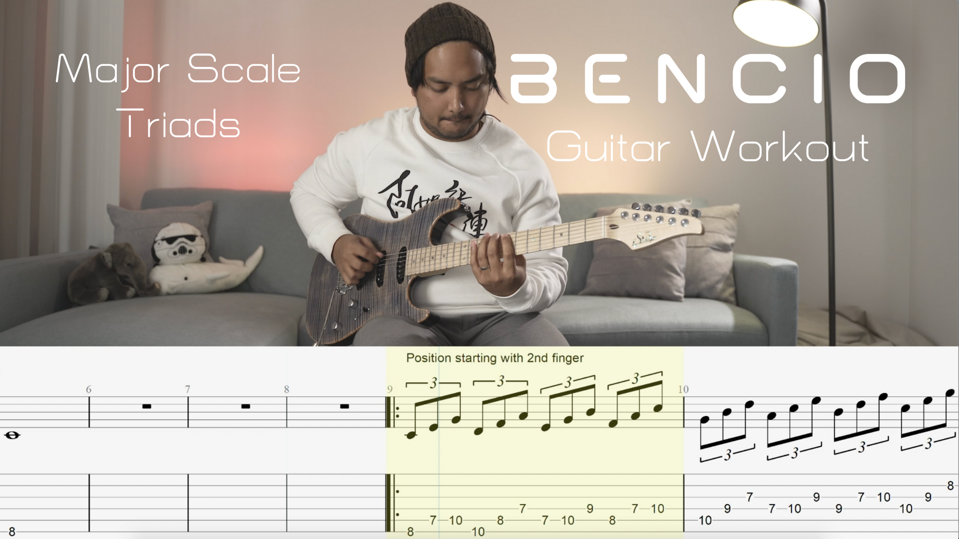 Major Scale Triads - Bencio Guitar Workout