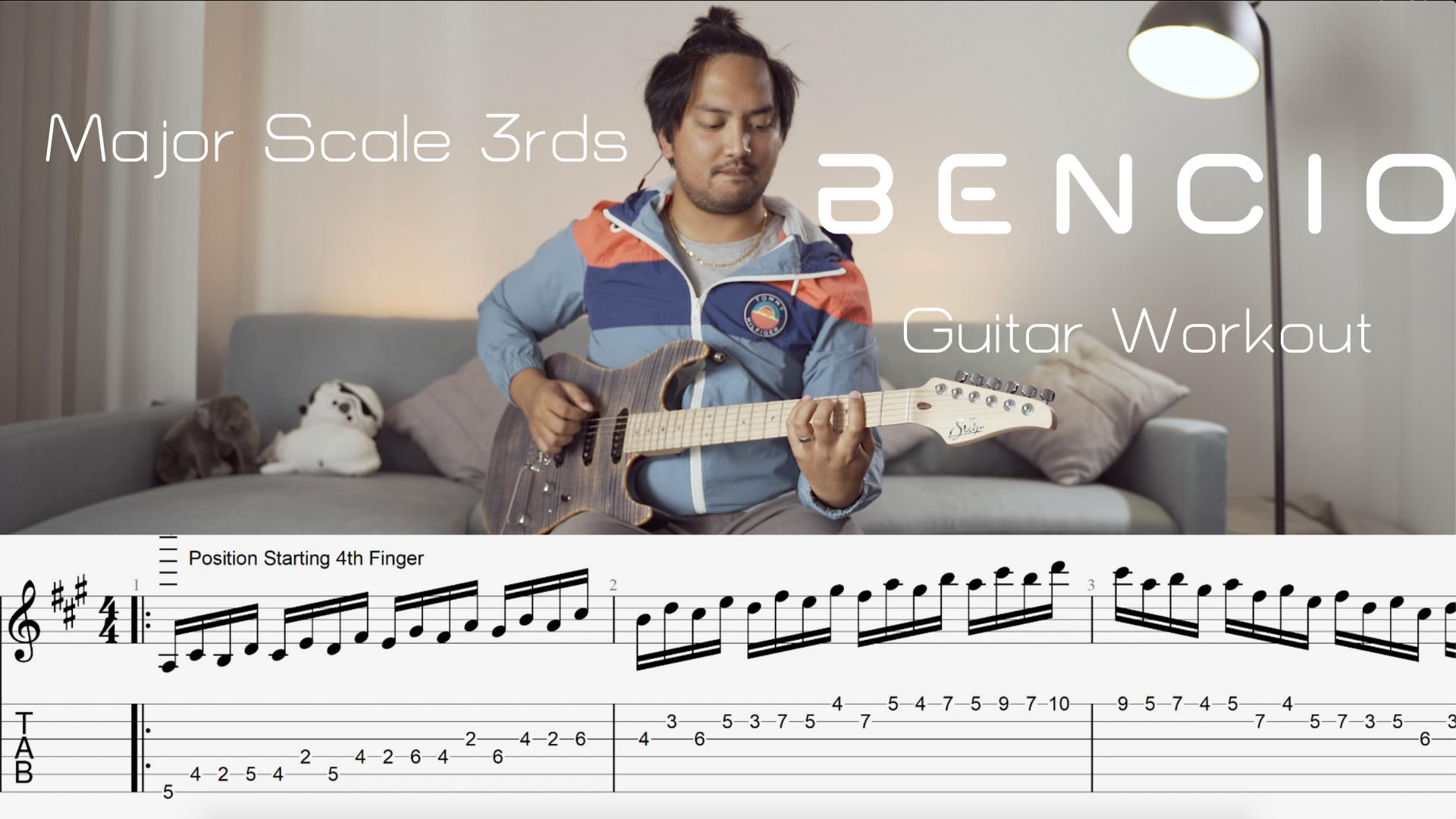 Major Scale 3rds - Bencio Guitar Workout