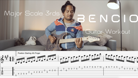 Major Scale 3rds - Bencio Guitar Workout