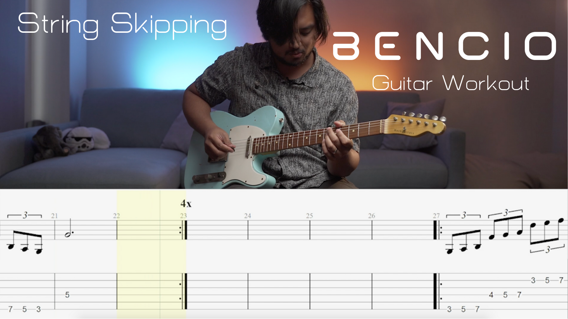 String Skipping - Bencio Guitar Workouts